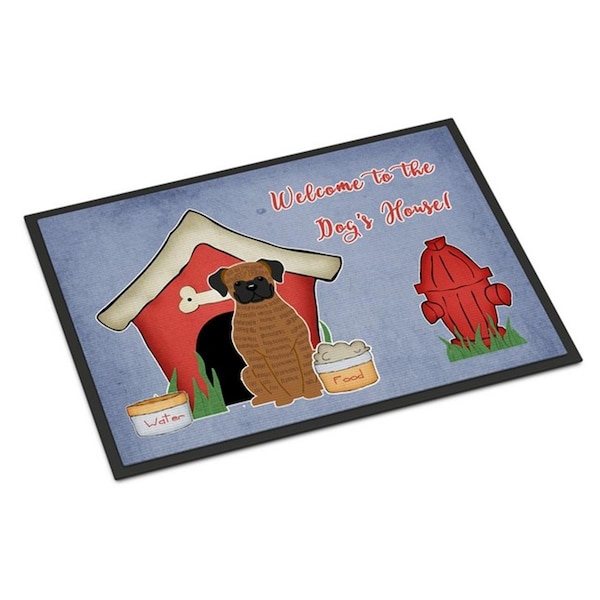 Carolines Treasures Dog House Collection Brindle Boxer Indoor or Outdoor Mat, 18 x 0.25 x 27 in. BB2871MAT - main